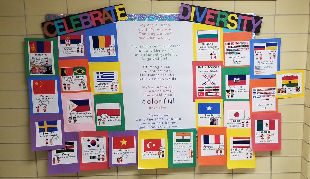 We are so lucky to celebrate the diversity our school has with over 30 different languages! #WeAreD34 #wbpandas