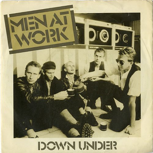OldSchool80s's tweet photo. Jan 15, 1983: "Down Under" by Men at Work hit #1 on the Billboard Hot 100. #80s Held a total of 4 weeks. https://t.co/k6DVyA1cgR