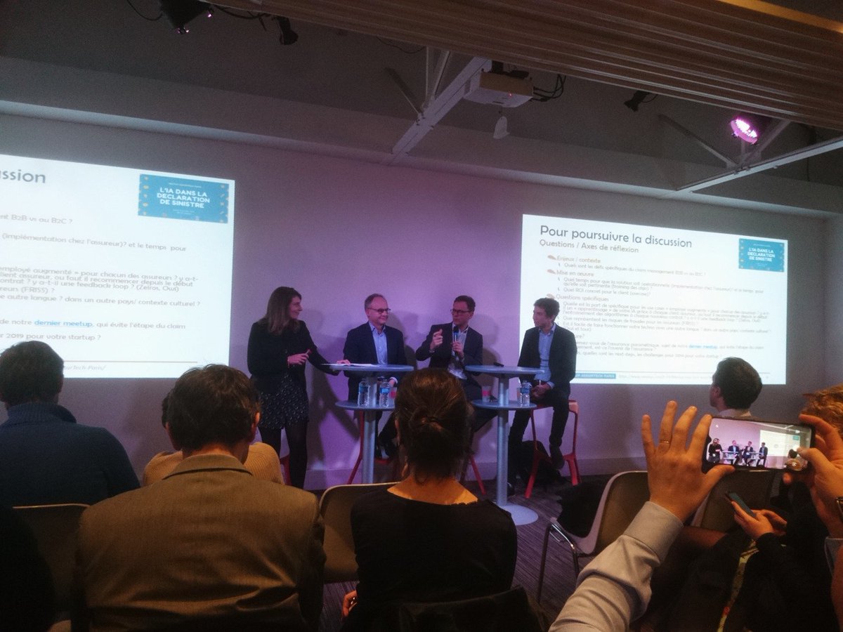 OWITechnologies's tweet photo. Hier soir se tenait le #Meetup #InsurTech #IA sur la gestion des sinistres dans l'assurance. @Christophe_Dany y présentait un cas d'usage OWI.  Merci encore à @C_Couallier , @Gabrielle_tho et @joel_bassani pour l'invitation à ce #Meetup. https://t.co/Q1IXtbPlMR