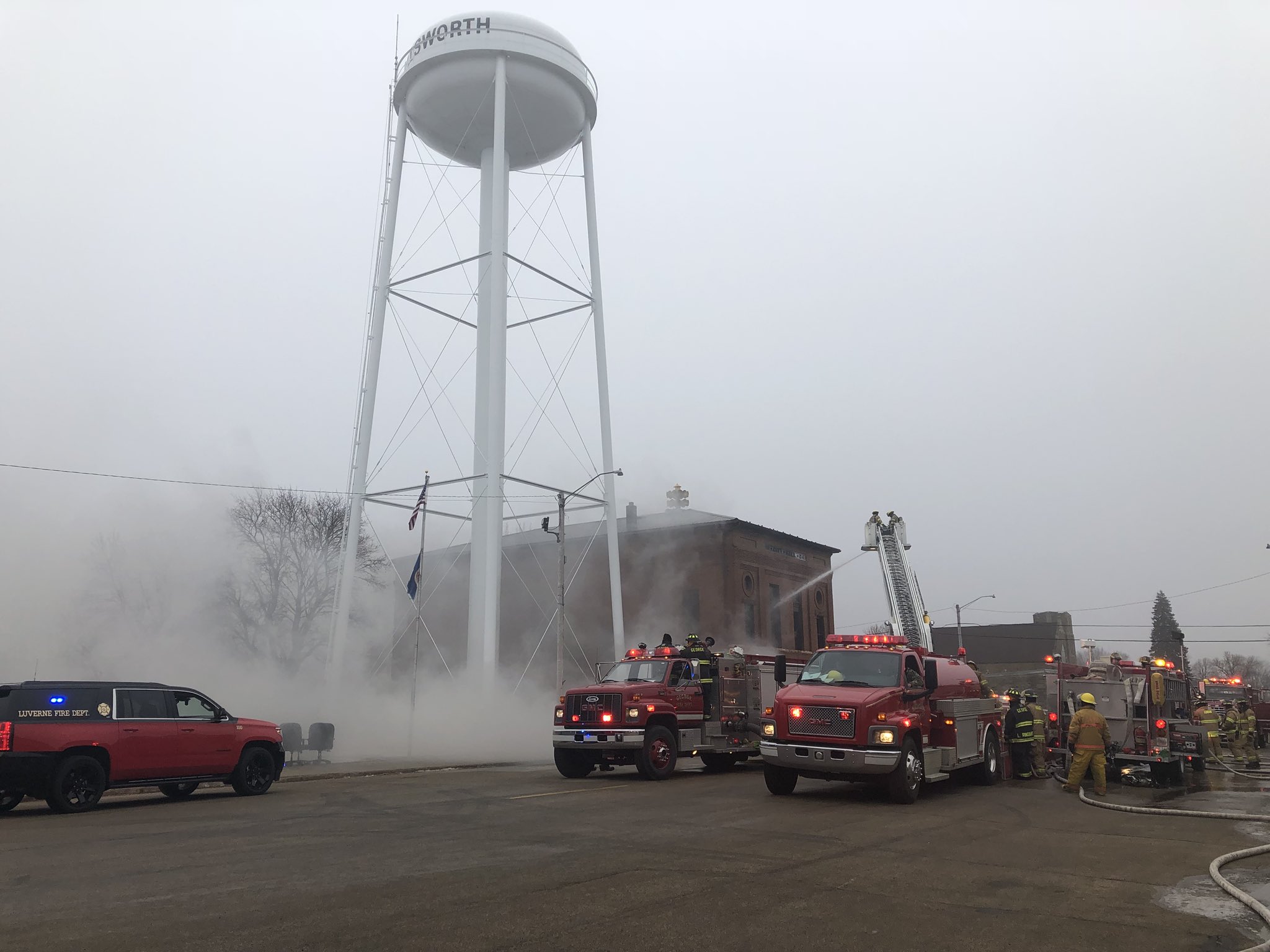 Kelli Volk on Twitter "City Hall fire in Ellsworth, MN. Lots of area