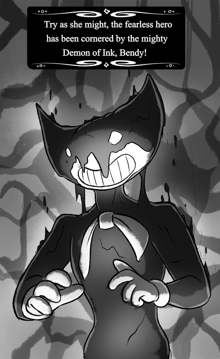 AceofIntuition's tweet photo. A #BATIM AU where #Bendy_and_the_ink_machine is just the imagination of my #JoeyDrew's daughter Joy. Loosely inspired by the adventures of Spaceman Spiff. https://t.co/pqoDe7DKWC