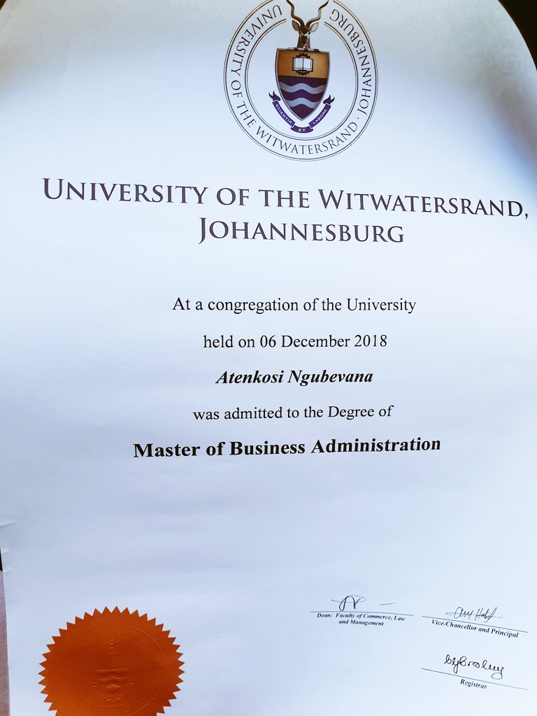 ati_enkosi's tweet photo. Finally collected my certificate!!🤗🤗🤗 #MBAGraduate #WBS https://t.co/w8t3mUiEAT