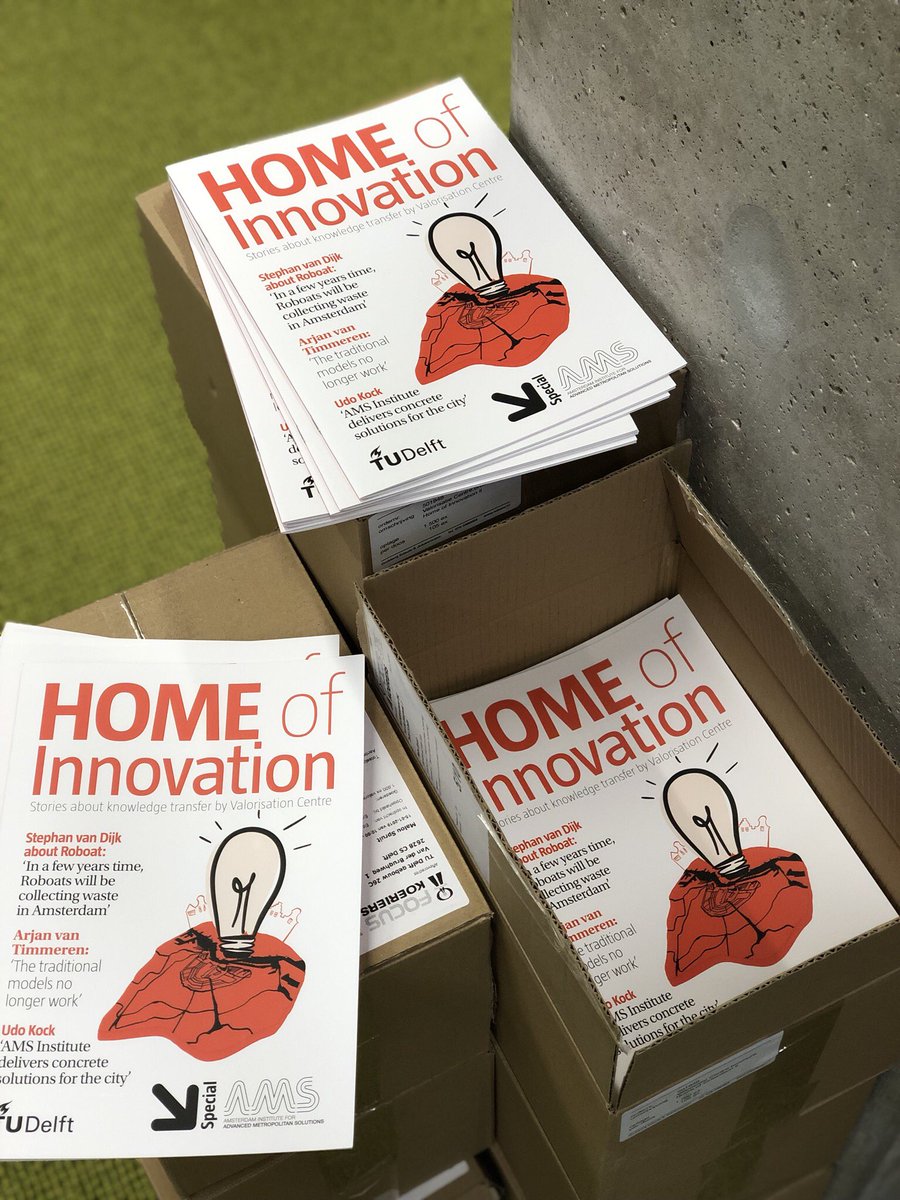 Vers van de pers! De nieuwe editie van ons magazine Home of Innovation. Het eerste nummer van 2019 is een special over <a href="/AMS_institute/">AMS Institute</a>, waarvan de <a href="/tudelft/">TU Delft</a> een belangrijke partner is. #innovatie #techtransfer #impact