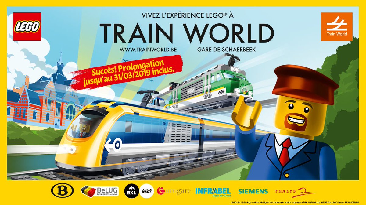 📣 Suite au succès de l'expérience LEGO® à #TrainWorld, celle-ci est prolongée jusqu'au 31 mars 2019 !
Infos &amp; tickets ▶ bit.ly/TrainWorld_Lego