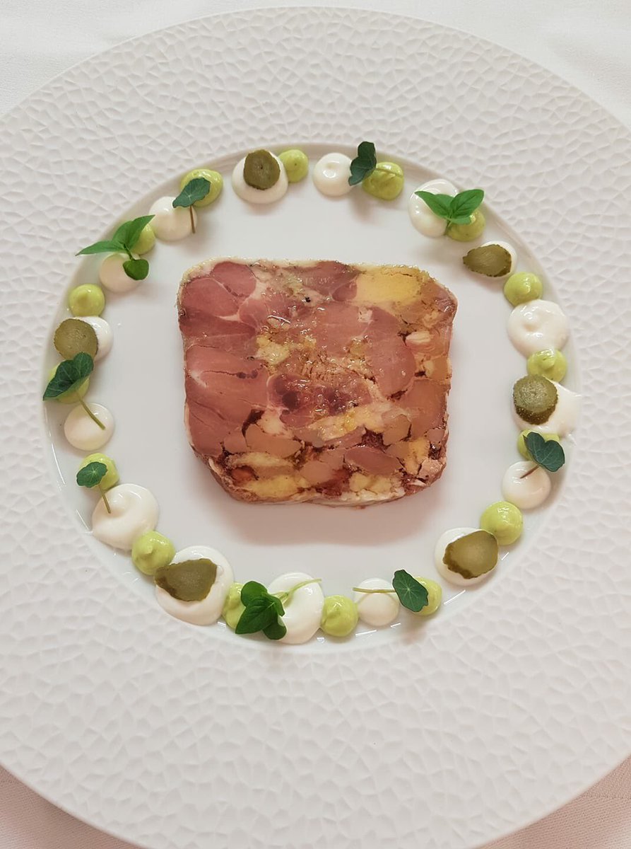 Terrine of Comeragh Lamb and Foie Gras, available on our lunch menu, Tuesday to Friday from 12:30pm. Join us and have a good long lunch in Dax! #lunchtime #dublin #irishfood #businesslunch #diningindublin #longweek