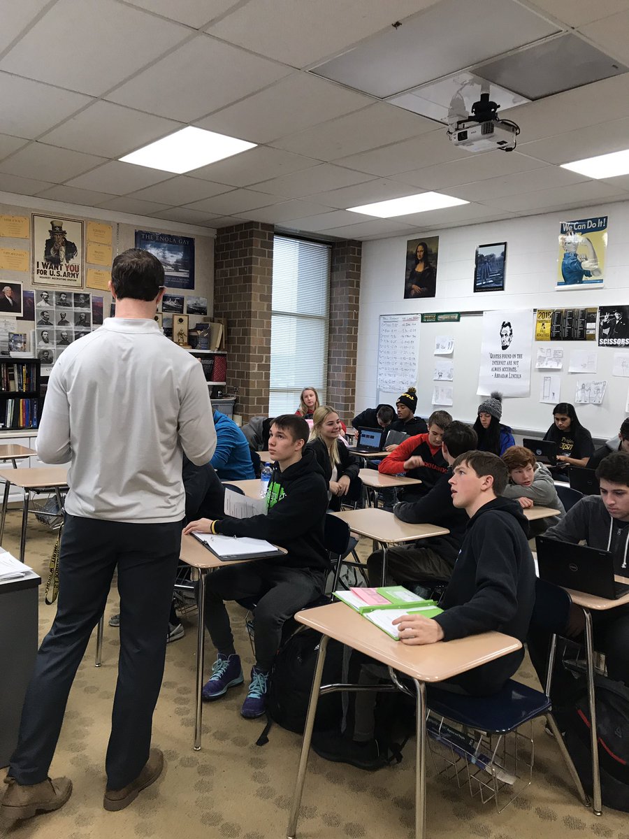 Andrew students role play modern day “Muckrakers” as they learn about the progressive era. #d230connect