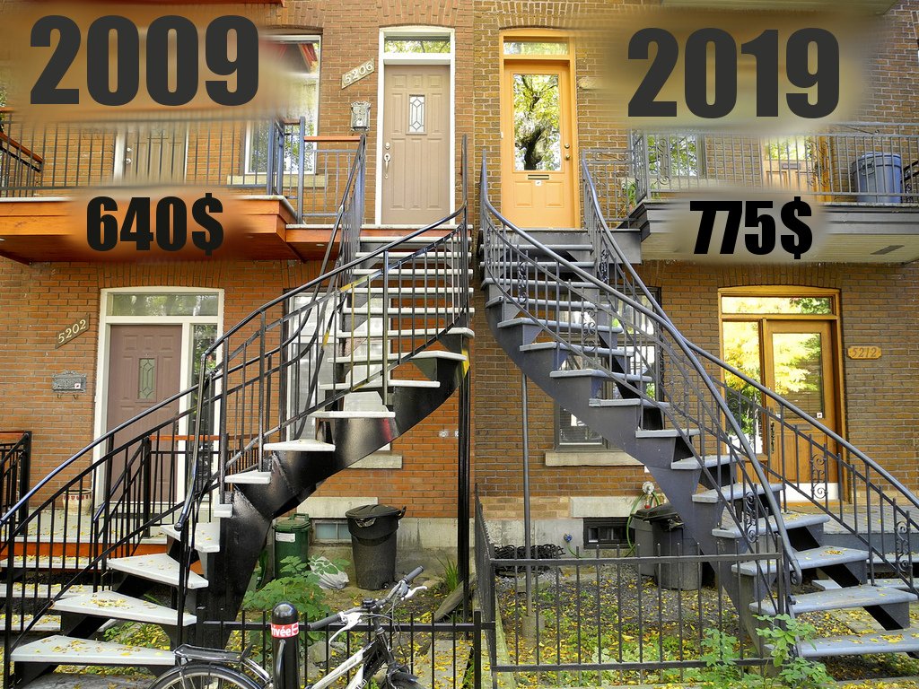 rclalq's tweet image. #10yearschallenge Sur 10 ans, la situation du logement est loin de s'être améliorée pour les locataires du Québec. Si on prend le coût du loyer moyen pour un logement de 2 chambres, il a augmenté de 21% en 10 ans. Il est urgent de contrôler les loyers @AndreeLaforest #polqc