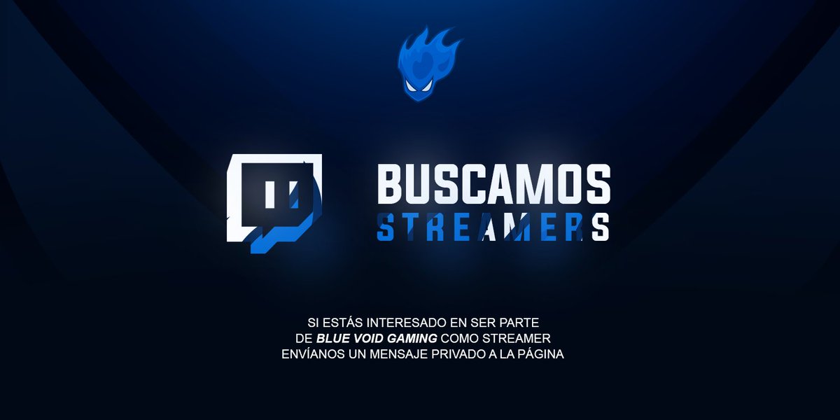 [Búsqueda]

Sí estas interesado en formar parte del club de streamers de Blue Void Gaming envíanos un mensaje privado.

❤️ y 🔁 se agradece.

#GoBVG💙 #BlueVoidGaming 💪🏻