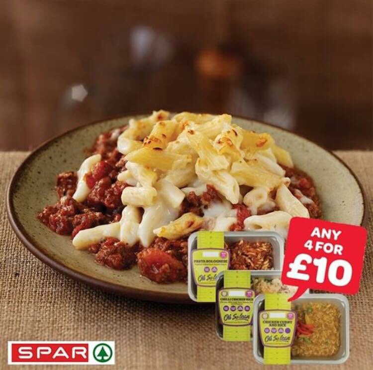 oh_lean's tweet image. Diet starts, NOW!

With 4 for £10 on the full @oh_lean range  at your local @SPARNI NI, @EUROSPAR_NI + VIVO Northern Ireland stores. 

Healthy eating has never been as easy with our freshly made, calorie controlled meals and less than 3% fat, lean meat on offer. 

#GetLeanIn2019