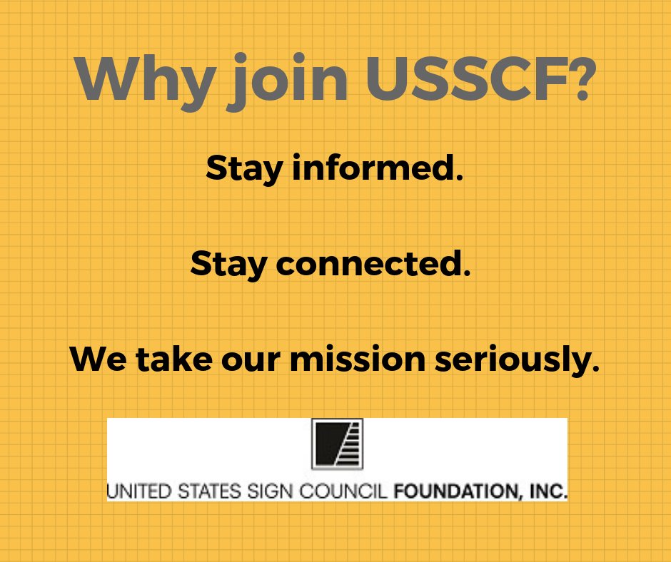 USSignCouncil's tweet image. USSC Foundation members believe in the work we do on behalf of the sign industry. Our job is to help them stay informed &amp;amp; stay connected. We take our mission seriously. #SignIndustry #SignResources