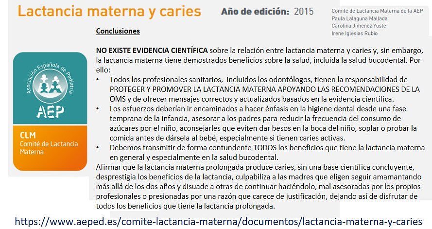 JulioBasulto_DN's tweet photo. Hay una "médico" por ahí mintiendo en un periódico (no, no lo voy ni a citar) sobre la relación entre lactancia materna y caries. Así que traigo de nuevo por aquí está información. Os la resumo: la lactancia materna no provoca caries. Fuente: https://t.co/Yyb0HO0Ww4 https://t.co/FTgLCYyO8J