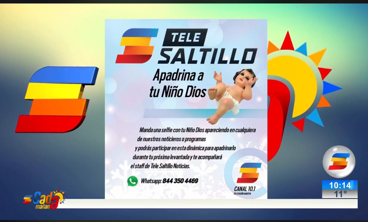 TeleSaltillo's tweet photo. #Saltillo: Al aire @TeleSaltillo 
@CadaManana con @dey_ventura y Alex Valdez  siga de cerca nuestra programación https://t.co/TpJhBysXPU https://t.co/UtPev2Qg9z