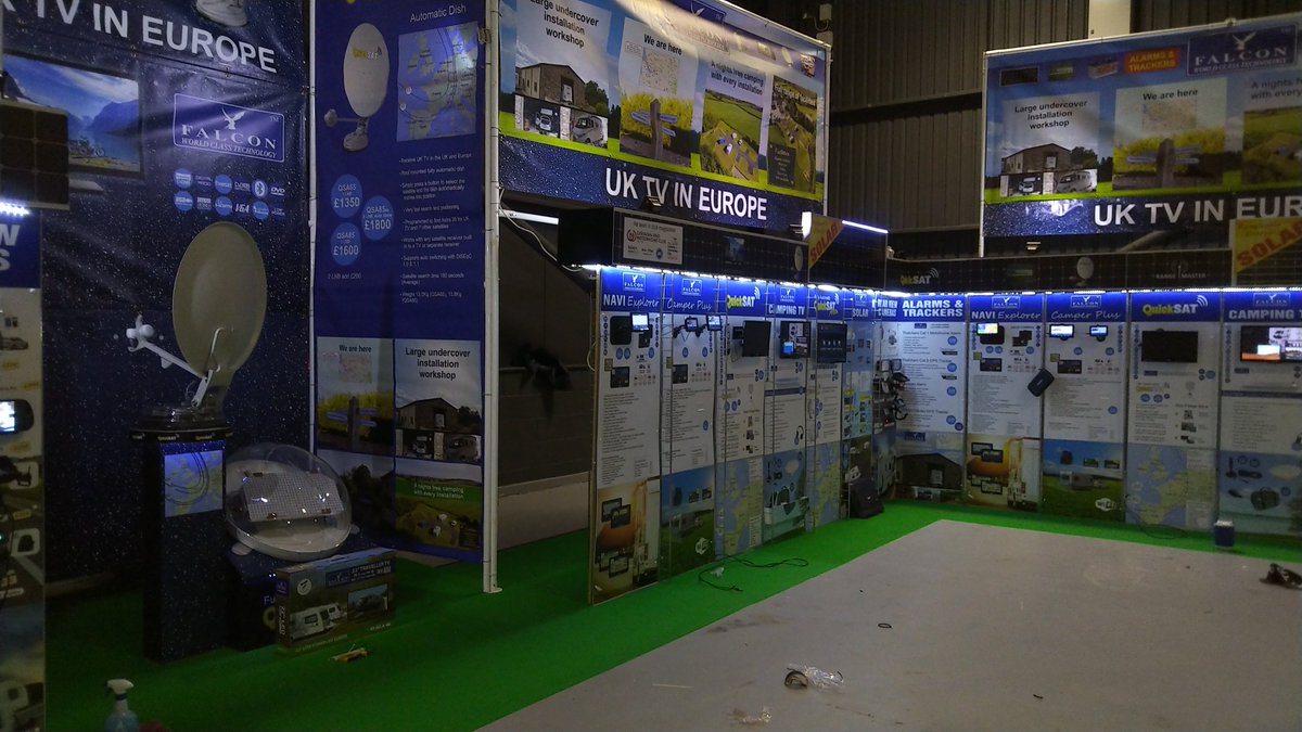Stand one ready for the Caravan &amp; Motorhome Show at Event City, Manchester. Come and see us, Thursday through to Sunday. caravanshows.com