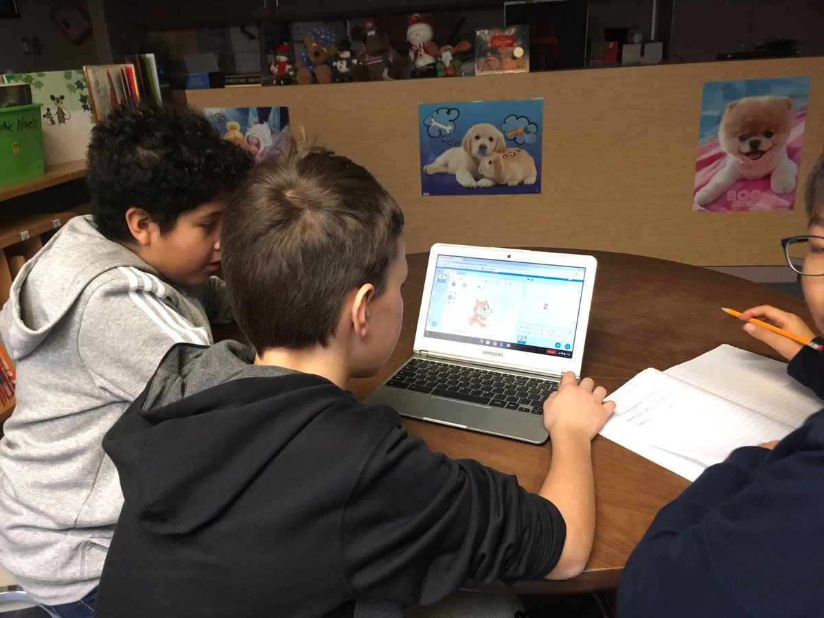 MrsDawsonsClass's tweet image. Exploring Scratch 3.0 got our @TLPCanada #codingquest @ChapelHillOCSB
