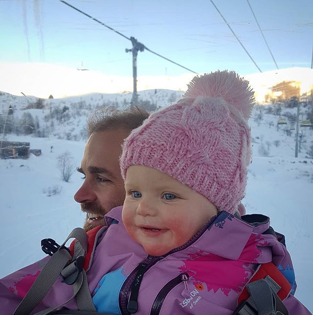 Learning to love the mountains and keeping warm in the #snow with @isbjornofsweden #fatherdaughter #getoutside #familytravel #lovelife #lovetravel #startthemyoung @stmartindebelleville bit.ly/2TOXn4l