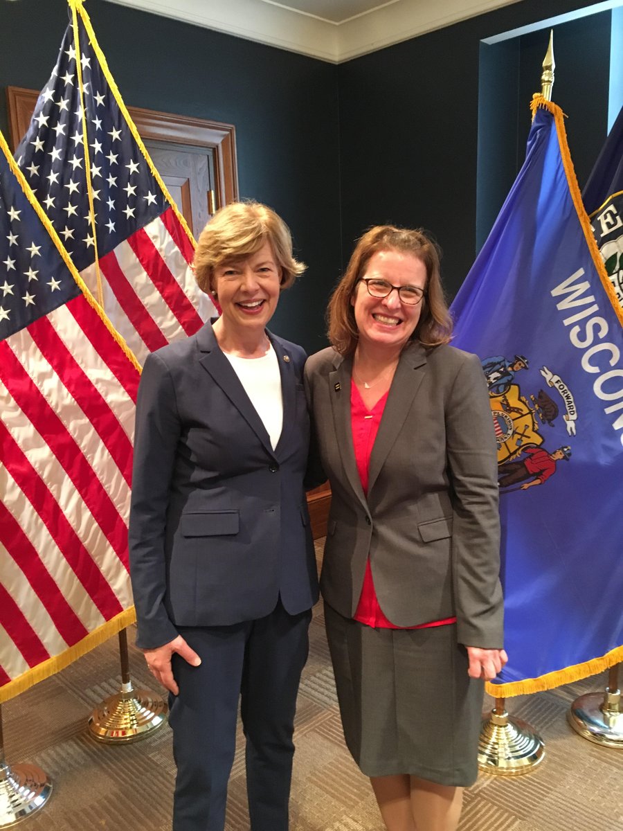 HRC Wisconsin State Director Wendy Strout with Senator Tammy Baldwin.