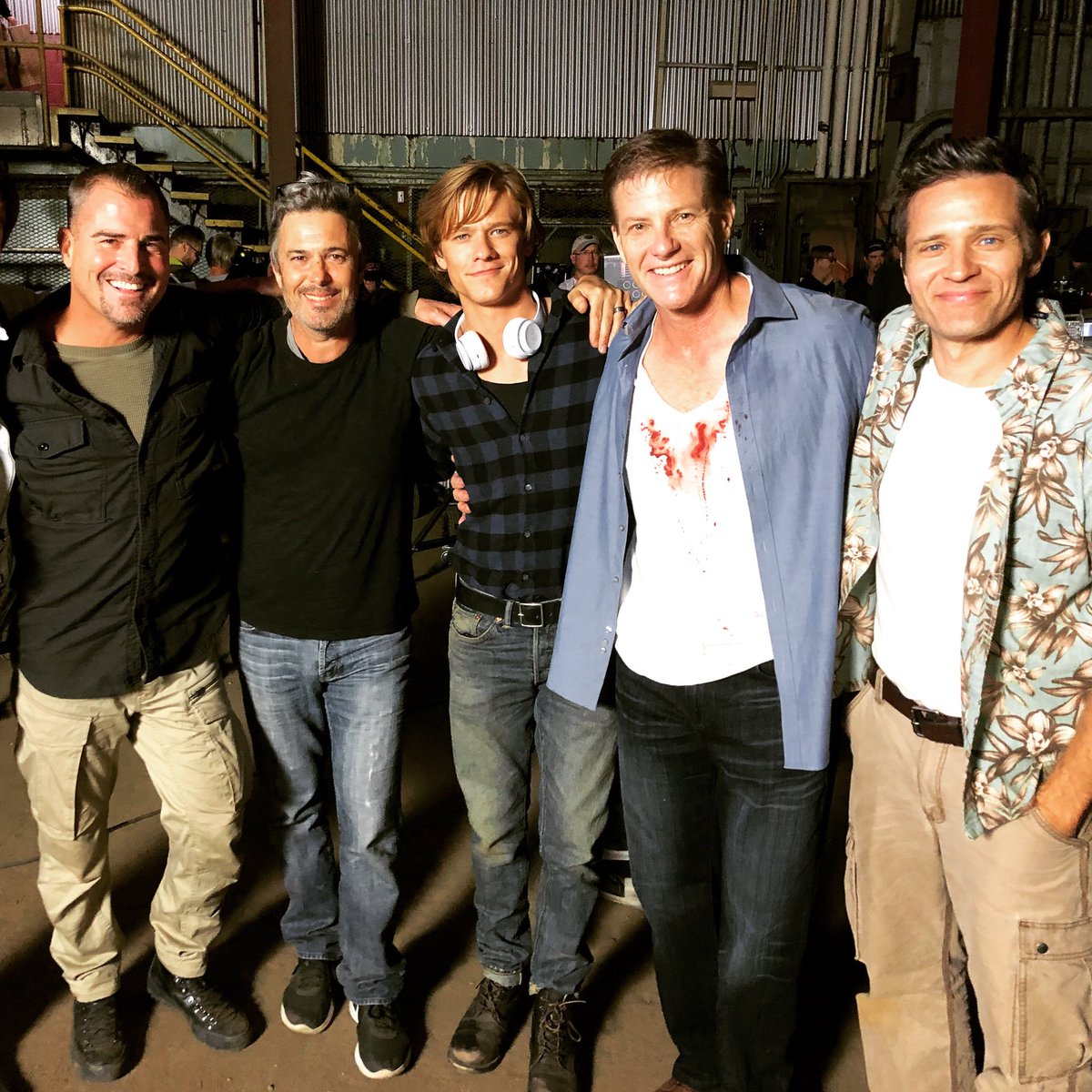 What a blast it was directing this bunch! Watch <a href="/MacGyverCBS/">MacGyver</a> tomorrow night at 8ET/PT on <a href="/CBS/">CBS</a> <a href="/lucastill/">Lucas Till</a> <a href="/seamusdever/">Seamus Dever</a> <a href="/DougSavant/">Doug Savant</a>