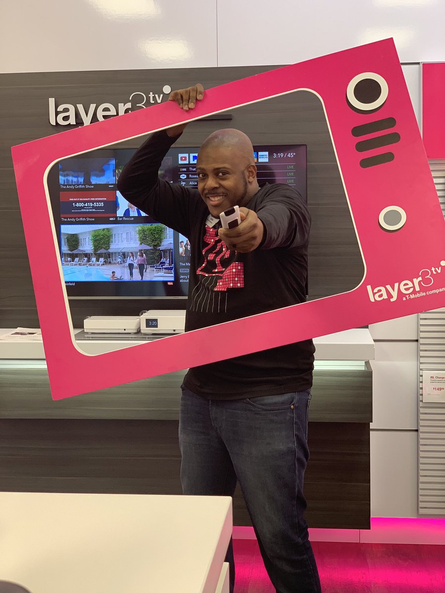 johnrjohnson2nd's tweet photo. The Future Of TV 📺 Starts Now! With @Layer3TV so stop by your local @TMobile to see if it’s available in your area! #layer3tv #nerules #BeMagenta #MagentaLife @JohnLegere @atiglobal @GMoucheron #FutureOfTVStartsNow https://t.co/KzzewEIEnk