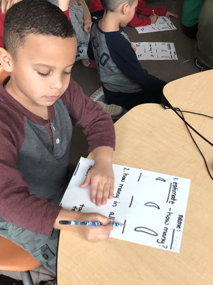 missmaerz's tweet image. Tried out our first 3 Act Math Task today with our kindergarten kiddos! They loved it! Estimating might be a new favorite. ❤️ @MsCastillosMath #masterlearner #3actmath #iteachK @sherwoodsps