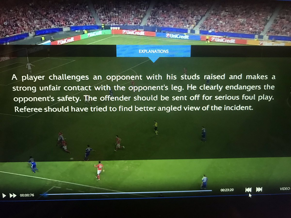 Kompany vs Salah: 

Har sett den skikkelig nå fra ulike vinkler og i ulik hastighet. Dette er klart rødt kort og vi går rett på UEFA/FIFAs fasit i slike situasjoner denne gangen. Igjen har ikke TV2s eksperter peiling. Sorry!