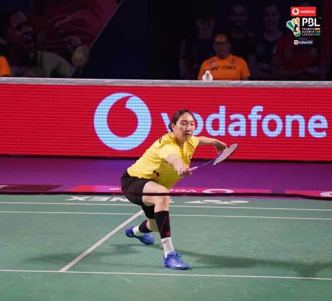 ChennaiSmashers's tweet photo. Sung Ji Hyun does it again!!!
Beats Carolina Marin 15-14 7-15 15-13!!!
Did we hear someone saying 'Rowdy Baby' performance?!
#SmashPodu #ஸ்மாஷ்போடு
#ChennaiSmashers https://t.co/nmxkQGgJvS
