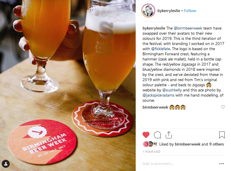 BirmBeerWeek's tweet image. An @instagram post by our brand mark designer Kerry Leslie &amp;amp; @fatefickle giving a brief insight into the evolution of the Birmingham Beer Week logo.

Instagram Post instagram.com/p/BsLQ0f4jjy8/

Kerry's website kerryleslie.com
Tim's website ficklefate.co.uk

#BrumBW19