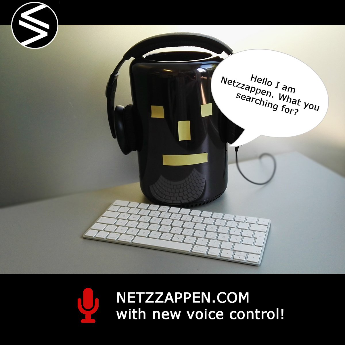netzzappen's tweet image. NETZZAPPEN with new voice control! 🎤

#search #searchengine #Internet #www #web #video #images #voice #KI #AI #voicecontrol #SEO #socialmedia #webdev #Digitalisierung #DigitaleBildung #MarketingDigital #Emoji #NewWave19 #Apple