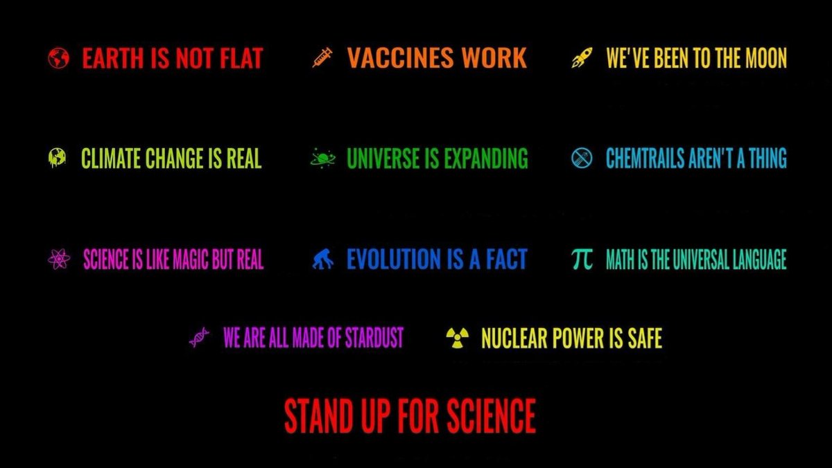 martascubapat's tweet image. A comprehensive list of amazing (and still unbelievable) scientific things! Being an Evolutionary Biologist, &quot;Evolution is a fact&quot; obviously is my fav ❤️ #standupforscience #evolutionisafact #vaccineswork #weareallmadeofstardust