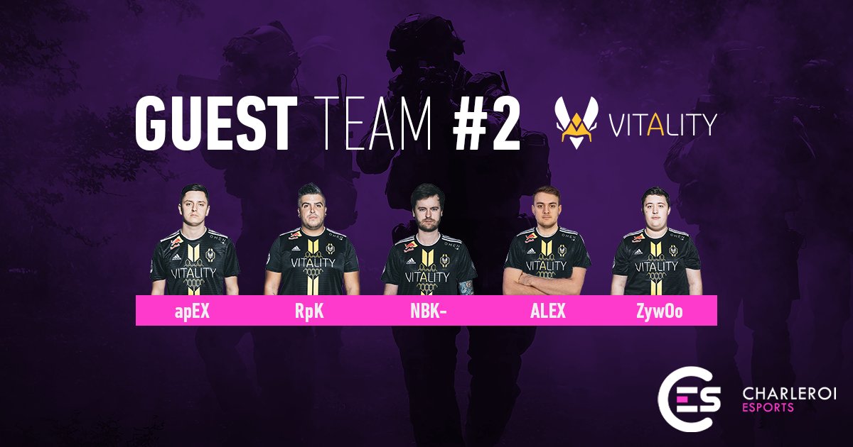 CharleroiEsport's tweet photo. ⚡️ #CharleroiEsports 

🇫🇷:
#VforVictory🐝, ce slogan vous dit quelque chose? 

Car @TeamVitality est la 2ème équipe invitée! @NBK @Vitality_apEX @RpKTANKK @zywoo_csgo et @Vitality_ALEX viendront faire vibrer le #Spiroudome en Avril 2019.

À bientôt pour la 3ème équipe! https://t.co/IBk47zwlNK