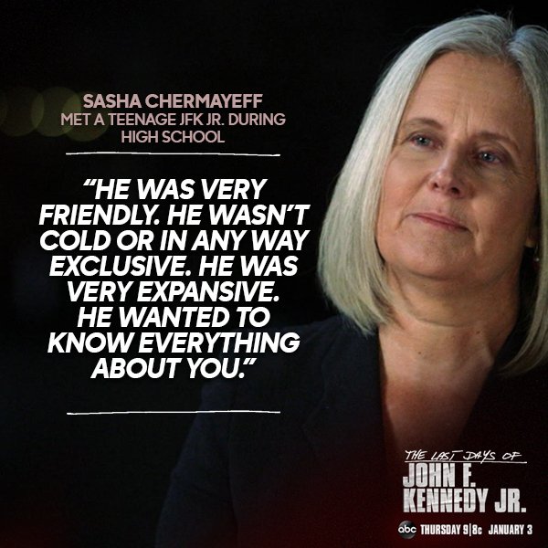 20/20 on Twitter "Sasha Chermayeff met a teenage JFK Jr. during high