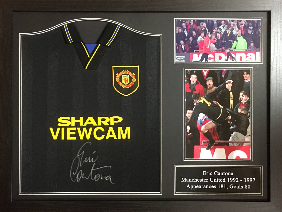 cantona signed shirt