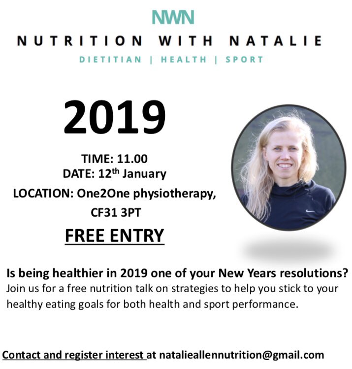 njallen2's tweet photo. Searching for a fresh start with your nutrition in the new year?
Come along to my nutrition talk on Saturday 12th January or schedule a 1-1 with me @121Physio (details below) https://t.co/jPVk9Xp169