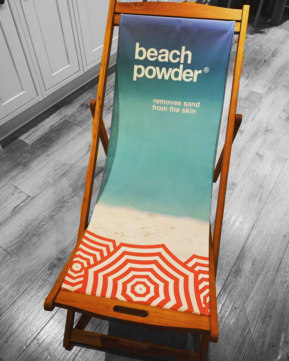 beachpowder's tweet photo. Getting ready for our launch @giving_living trade show and we’ve got somewhere for all our new customers to sit! See you there! #beachpowder #removesand #deckchair #beach #sand #beachlife https://t.co/q96Q9viRbJ