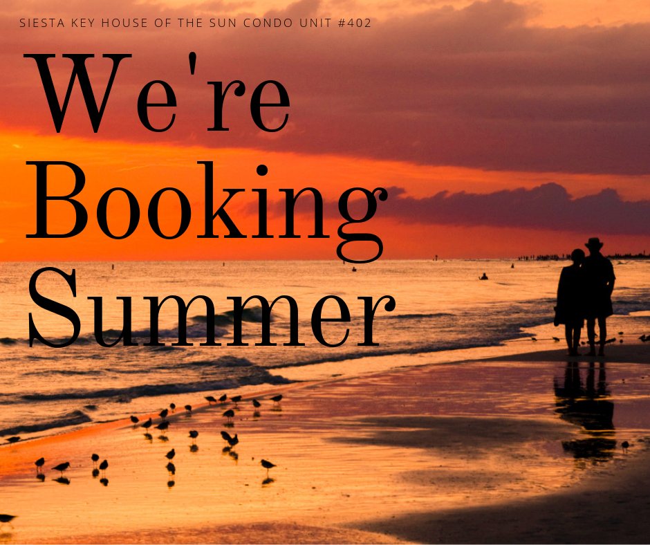 SiestaKeyHos402's tweet photo. It's time to book your Siesta Key, Florida summer vacation!
https://t.co/VQ78rnb5p8
#SiestaKey #siestakeyflorida #beachvacation #bestsunsets #floridavacation #crescentbeachflorida #familytravel #HoneyMoon #snowbirds #siestakeyhos402 #wanderlust #WanderlustXL #Florida https://t.co/haY6adXe7r