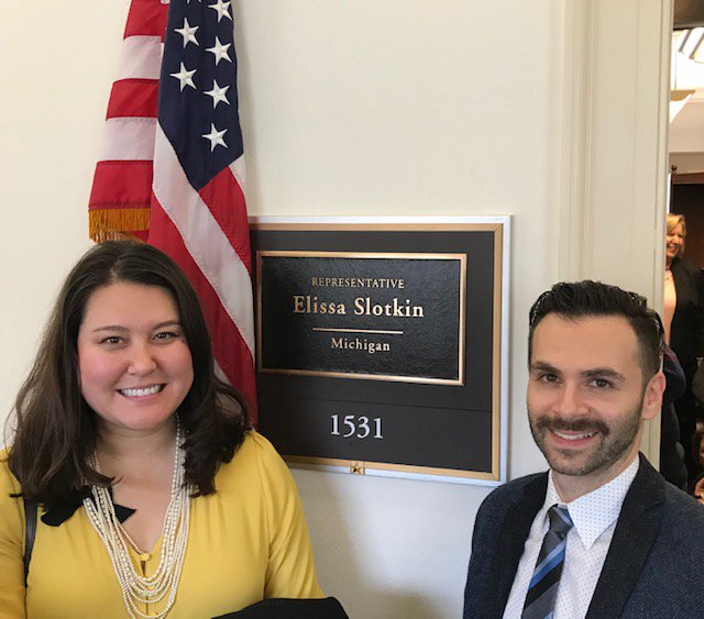 CGSGradEd's tweet photo. Congratulations @ElissaSlotkin from Michigan in joining the #116thCongress! CGS staff meeting with Congressional offices during swearing-in to represent #GradEd! #CGSadvocates https://t.co/zfV6n2xYwQ
