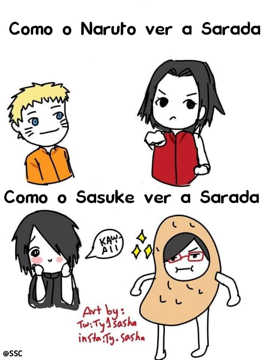 SasuSaraCute's tweet photo. Sarada é o Amendoim fofo do PapaSuke ❤️ https://t.co/ok7I9JAjK2