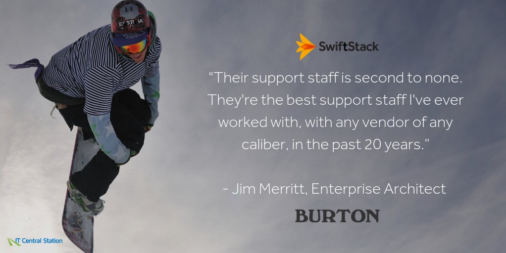 SwiftStack's tweet image. “…I’ve been doing this for 30 years. #SwiftStack has just been a pleasure” - Jim Merritt, Enterprise Architect, @BurtonSnowboard provides a comprehensive review of SwiftStack for #backup and #archive on @ITCenSta - read now: bit.ly/2AnnOHd