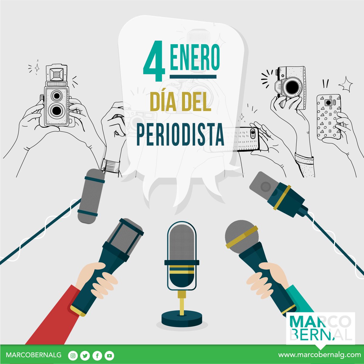 Envío un afectuoso saludo en este día tan especial a los profesionales del #periodismo escrito, radial, televisivo y virtual. Exaltando la importancia y trascendental labor que nos permite a los ciudadanos estar informados. Mi reconocimiento en su #DíaDelPeriodista 👩‍💻📸🎙