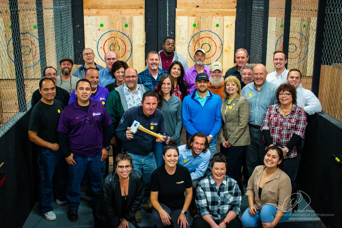 azfaircontract's tweet photo. A couple more photos from last month's axe throwing event! #AzFairContracting https://t.co/agBn6E2HWQ