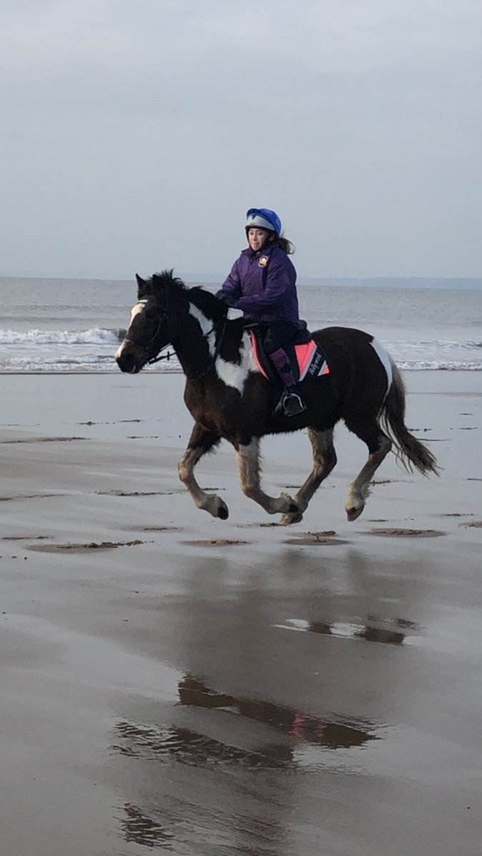 rachelpiki's tweet photo. Beach ride today. #beachride #freezing #247equestrian 
#PonyHour #goldencastleridingstables https://t.co/C3nEij68DE