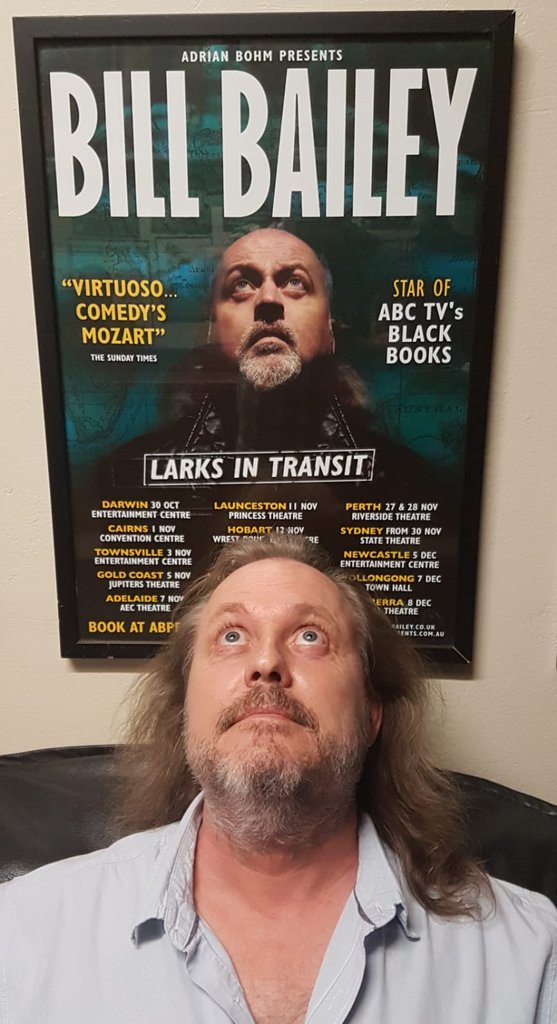 TubaRuss's tweet image. In the interval at a @BillBailey gig and can't help wondering how cool it would be for him to have John Harrison as his tour manager next time he's in Australia!