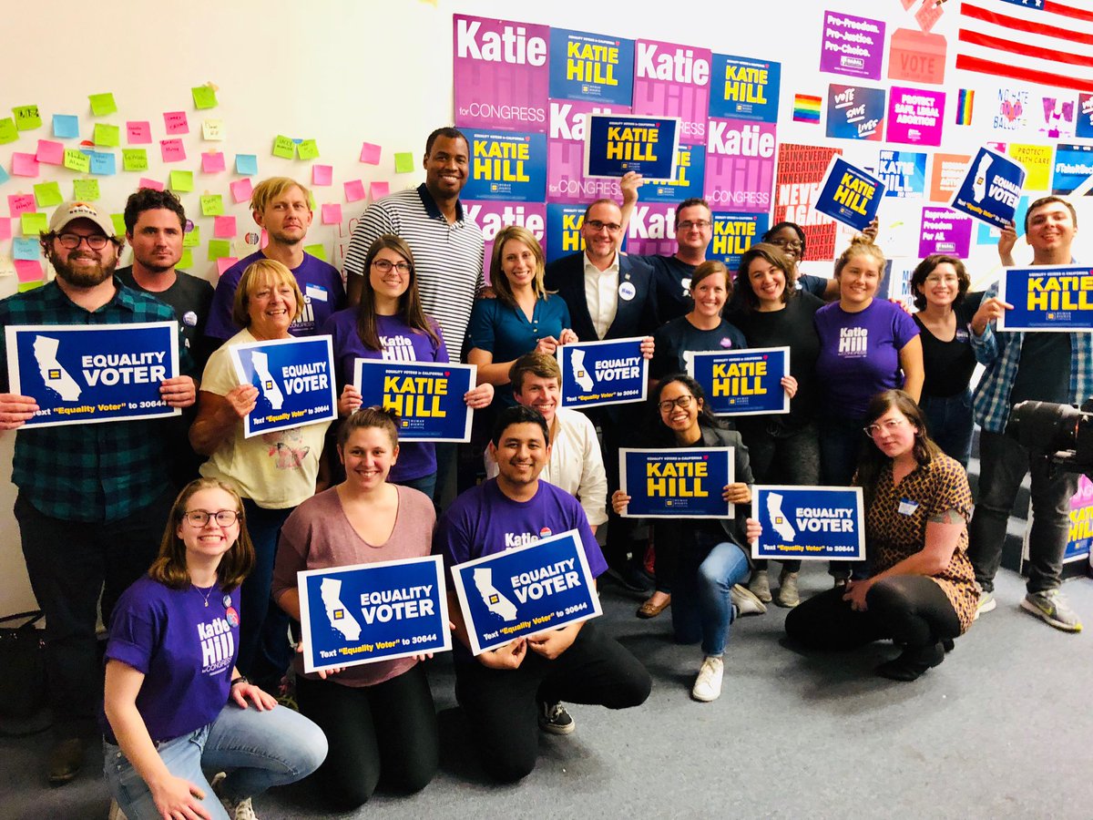 HRC President Chad Griffin with Rep. Katie Porter.