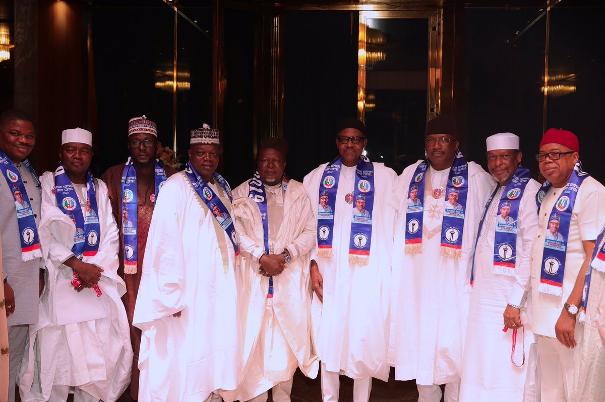 NigeriaGov's tweet photo. PHOTOS:

Today, President @MBuhari  received delegations of Buhari Support Group  Center at the State House, Abuja.
#AsoVillaToday https://t.co/40k4KkvWrt