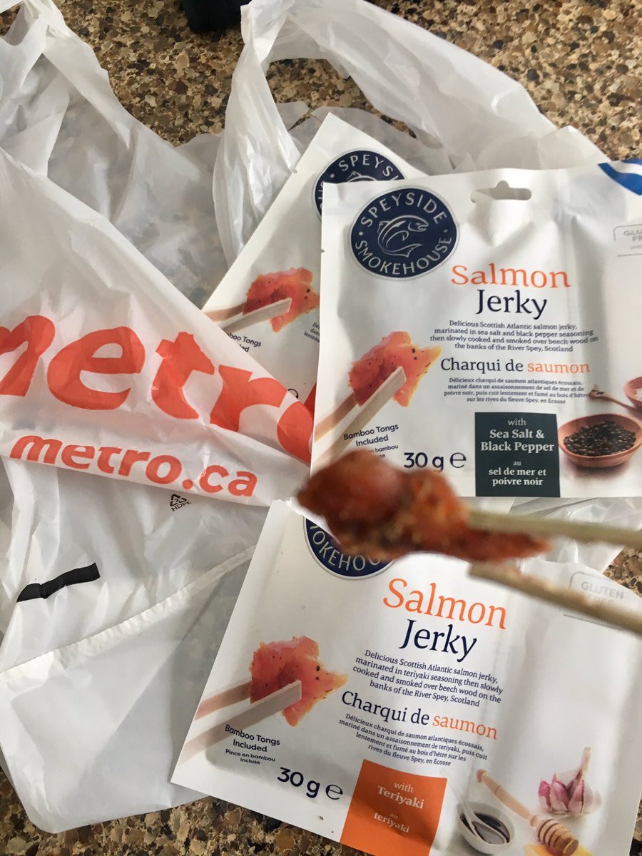 Lorraine Bruce Helmkay (@lorrainefoodie) on Twitter photo Love <a href="/SpeySmokehouse/">Speyside Smokehouse</a> Great find <a href="/MetroOntario/">Metro Ontario</a> - #healthy #snacking #salmon #jerky #glutenfree 🇨🇦 ❤️ 🏴 Love <a href="/SpeySmokehouse/">Speyside Smokehouse</a> Great find <a href="/MetroOntario/">Metro Ontario</a> - #healthy #snacking #salmon #jerky #glutenfree 🇨🇦 ❤️ 🏴