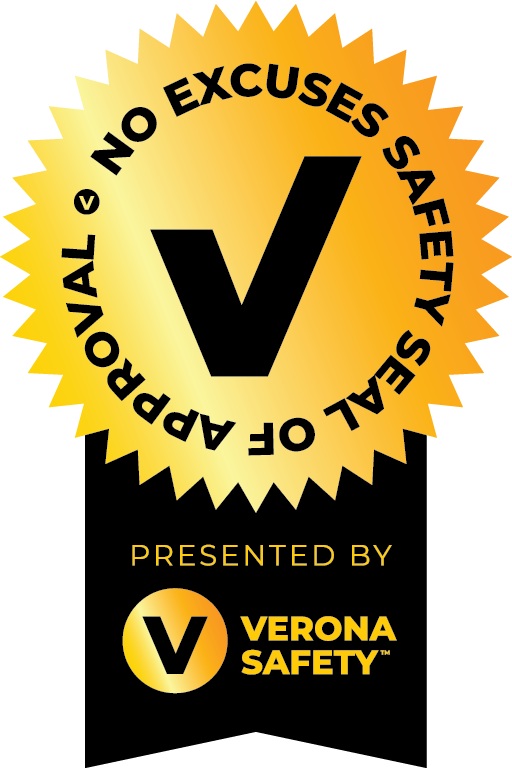 VeronaSafety's tweet photo. It’s officially official.  Our new and original seal of approval, No Excuses Safety, has made its debut.  #safetyfirst #noexcusessafety
https://t.co/rKKaOnkrqg https://t.co/SLtcRHIXrt