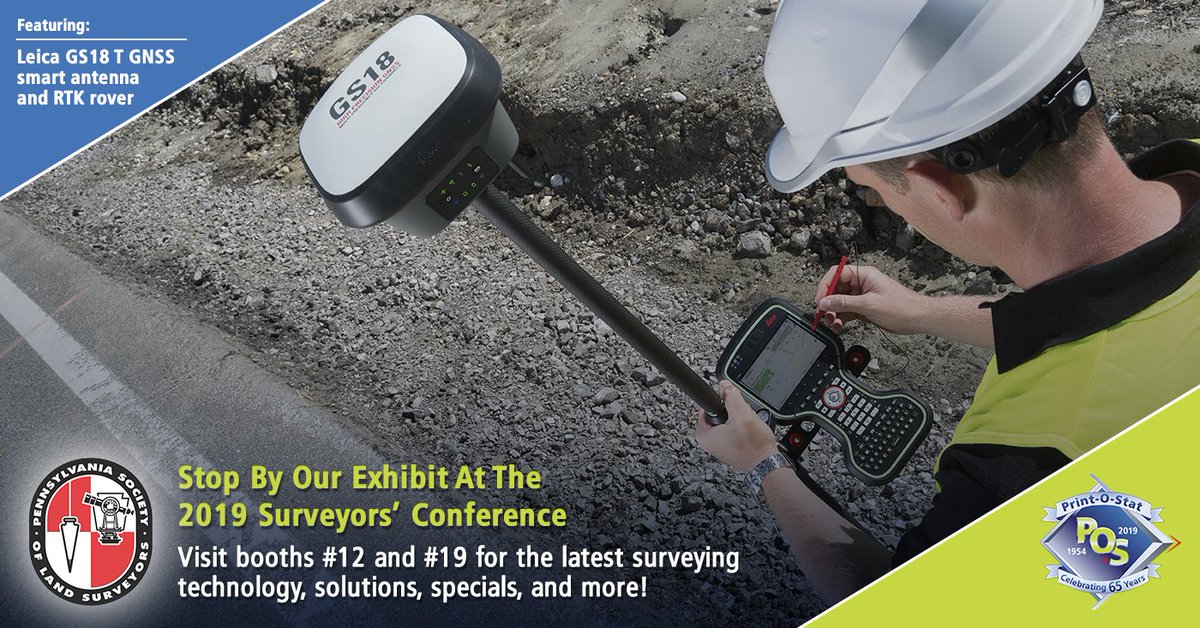 PrintOStatInc's tweet photo. Find us at the PSLS Conference from January 13-16. Our exhibit will feature the most advanced surveying technology from Leica and Carlson, including the new Leica GS18 T – world's fastest GNSS smart antenna and RTK Rover.
#pslsconference #surveying #gnss #geomatics https://t.co/izeWLg6Zpn