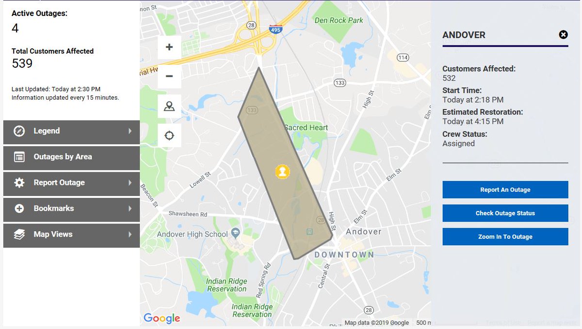 Andover Police On Twitter Power Outage In Andoverma Near The Down Town Area On North Main St No Further Info Available