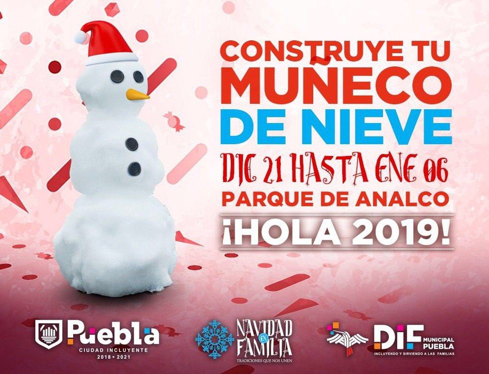 DesaEcoPue's tweet photo. 👑 #HolaReyesMagos  | ¡Haz tu muñeco de nieve en el barrio de Analco ☃! También puedes disfrutar el recorrido en el tren navideño 🚂! https://t.co/QF5YjNeKrj