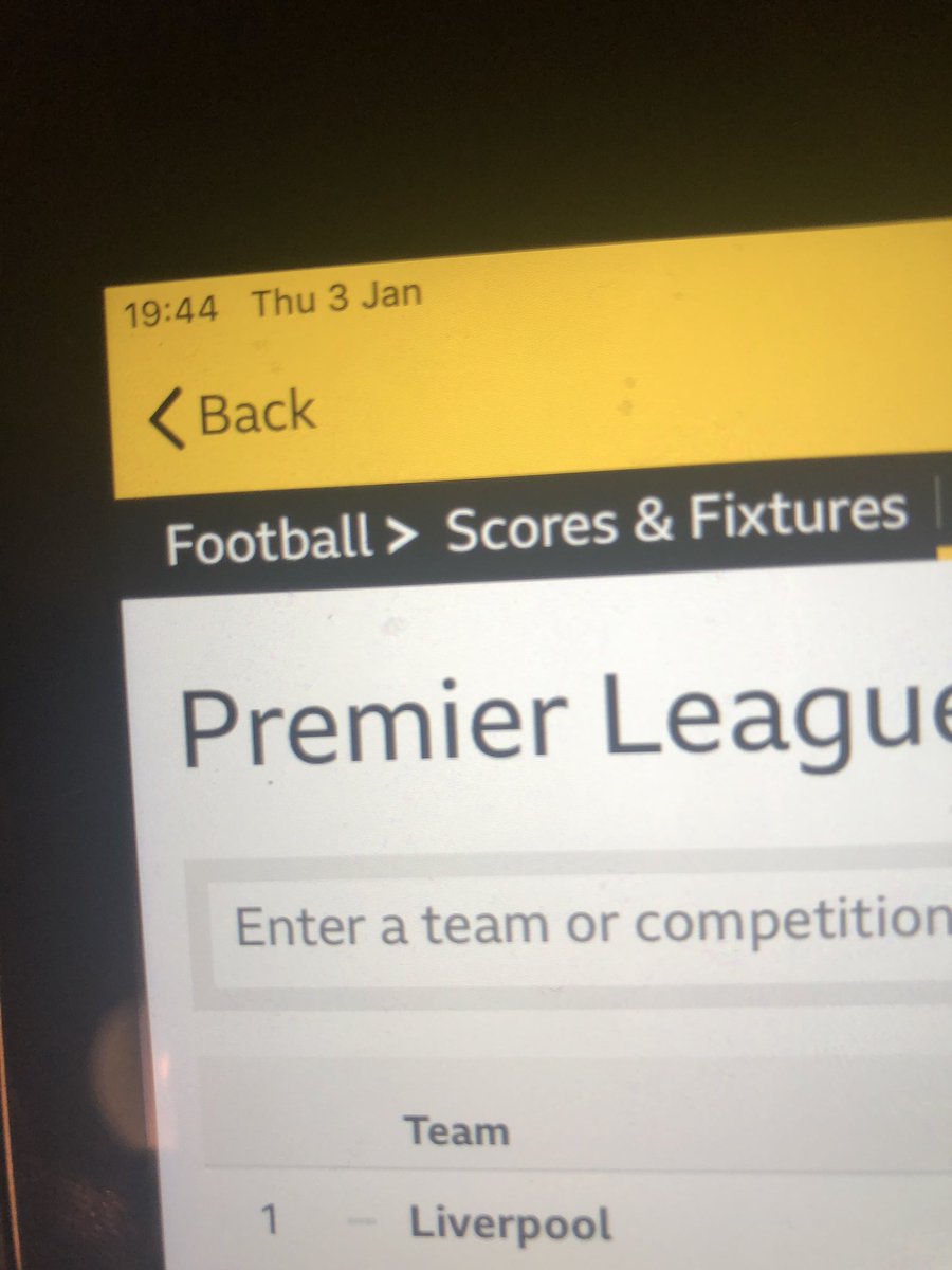 I’m gonna go out on a limb and predict who’s top of the league after tonight!