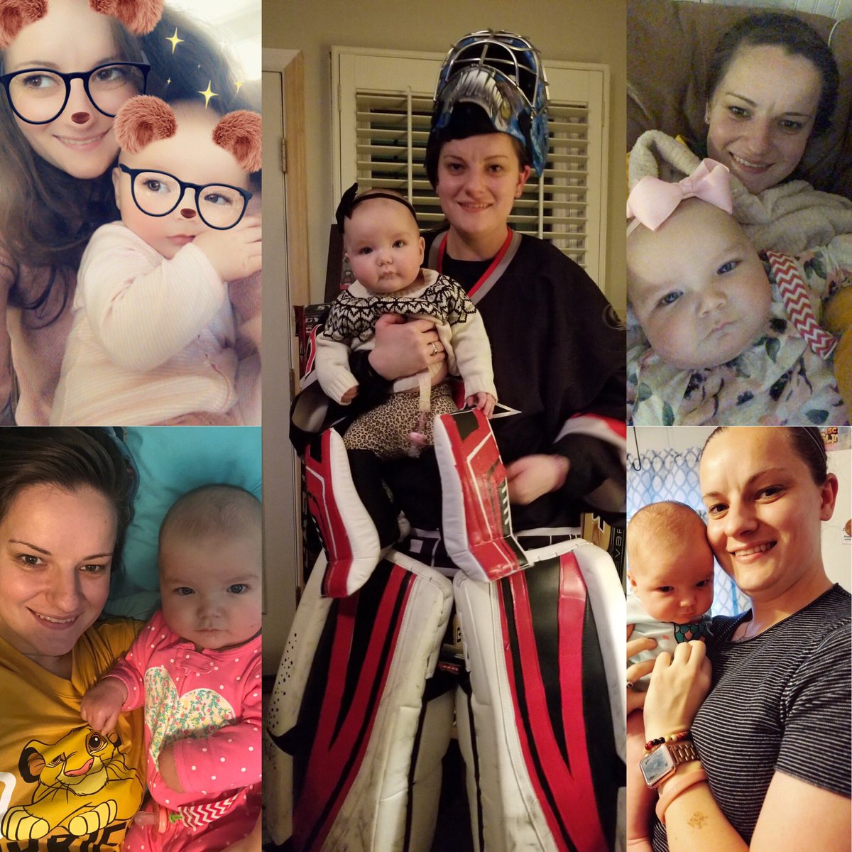 lilneumy's tweet photo. I am so lucky to be this little ones Aunt ❤️❤️❤️ Happy 7 months princess, can't wait to get you out on the ice soon!! #favoritelittleniece #futuregoalie #babymclevman #family #perfectbaby #thosecheeksthough https://t.co/nZ17BEaFG0